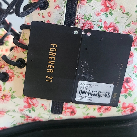 Pink Flower Forever21 Combat Boots - Picture 9 of 9